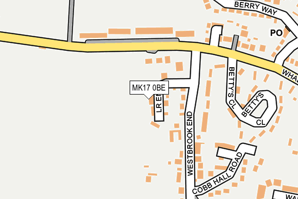 MK17 0BE map - OS OpenMap – Local (Ordnance Survey)