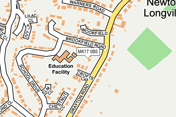 MK17 0BS map - OS OpenMap – Local (Ordnance Survey)