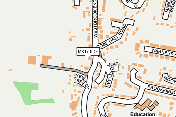 MK17 0DF map - OS OpenMap – Local (Ordnance Survey)