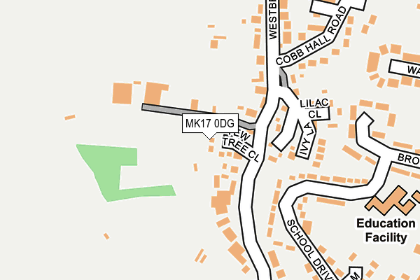 MK17 0DG map - OS OpenMap – Local (Ordnance Survey)