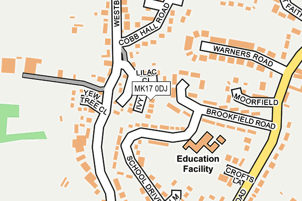 MK17 0DJ map - OS OpenMap – Local (Ordnance Survey)