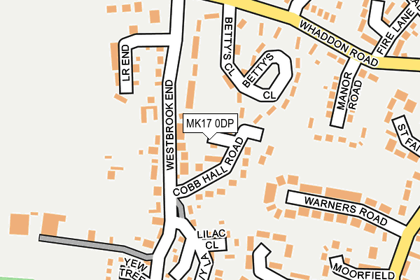 MK17 0DP map - OS OpenMap – Local (Ordnance Survey)