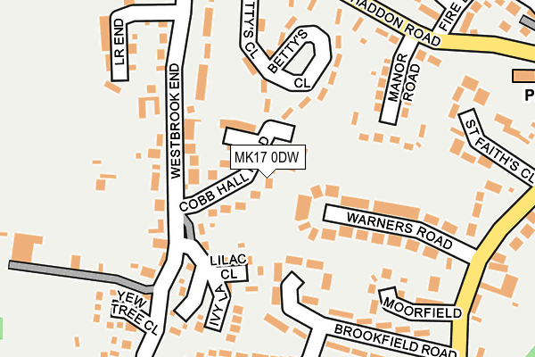 MK17 0DW map - OS OpenMap – Local (Ordnance Survey)