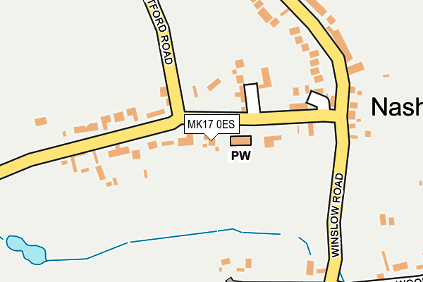 MK17 0ES map - OS OpenMap – Local (Ordnance Survey)