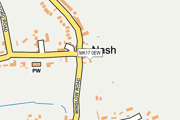 MK17 0EW map - OS OpenMap – Local (Ordnance Survey)