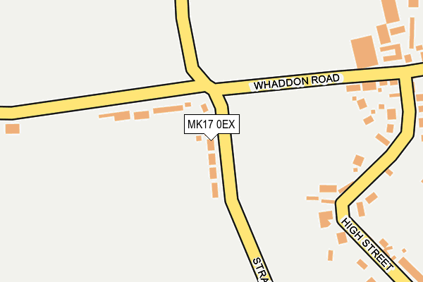 MK17 0EX map - OS OpenMap – Local (Ordnance Survey)