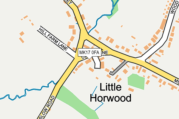 MK17 0FA map - OS OpenMap – Local (Ordnance Survey)