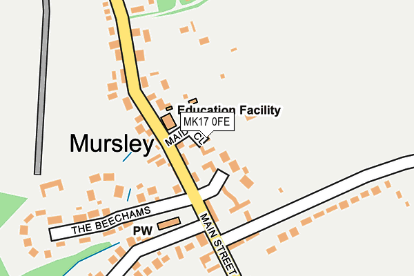 MK17 0FE map - OS OpenMap – Local (Ordnance Survey)