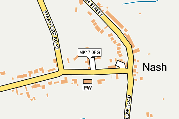 MK17 0FG map - OS OpenMap – Local (Ordnance Survey)