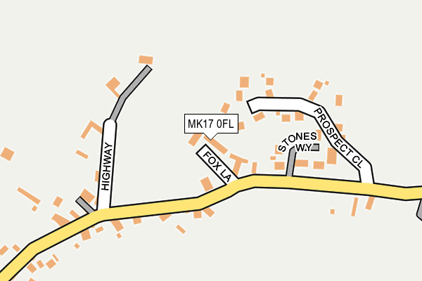 MK17 0FL map - OS OpenMap – Local (Ordnance Survey)