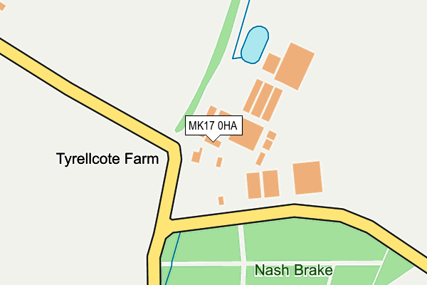 MK17 0HA map - OS OpenMap – Local (Ordnance Survey)