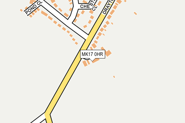 MK17 0HR map - OS OpenMap – Local (Ordnance Survey)