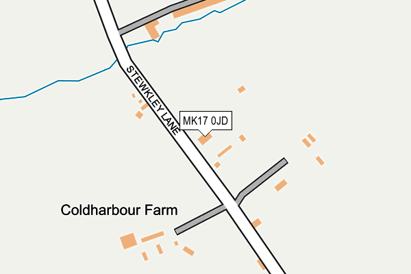 MK17 0JD map - OS OpenMap – Local (Ordnance Survey)