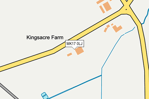 MK17 0LJ map - OS OpenMap – Local (Ordnance Survey)