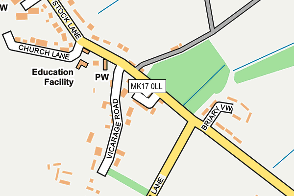 MK17 0LL map - OS OpenMap – Local (Ordnance Survey)
