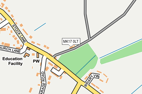 MK17 0LT map - OS OpenMap – Local (Ordnance Survey)