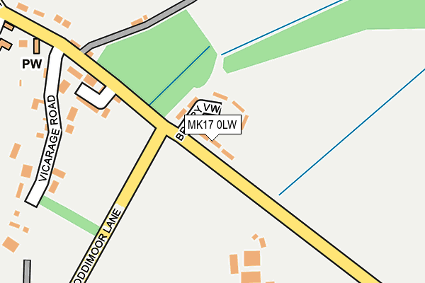 MK17 0LW map - OS OpenMap – Local (Ordnance Survey)