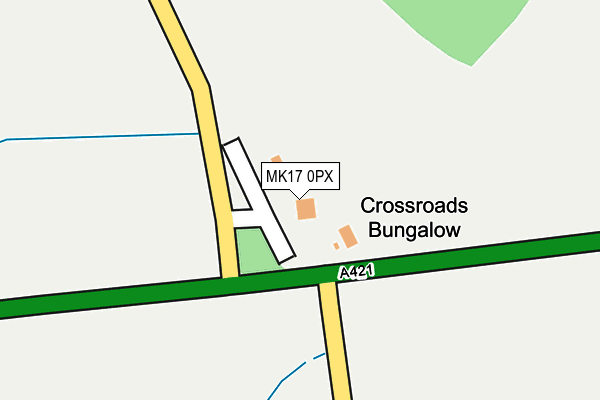 MK17 0PX map - OS OpenMap – Local (Ordnance Survey)