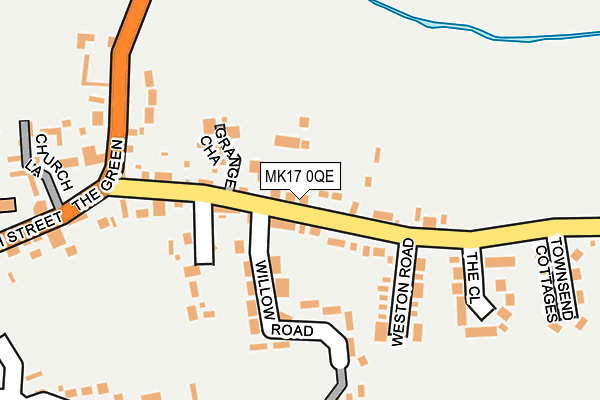 MK17 0QE map - OS OpenMap – Local (Ordnance Survey)