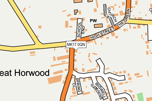 MK17 0QN map - OS OpenMap – Local (Ordnance Survey)