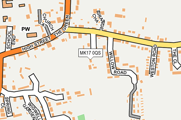 MK17 0QS map - OS OpenMap – Local (Ordnance Survey)