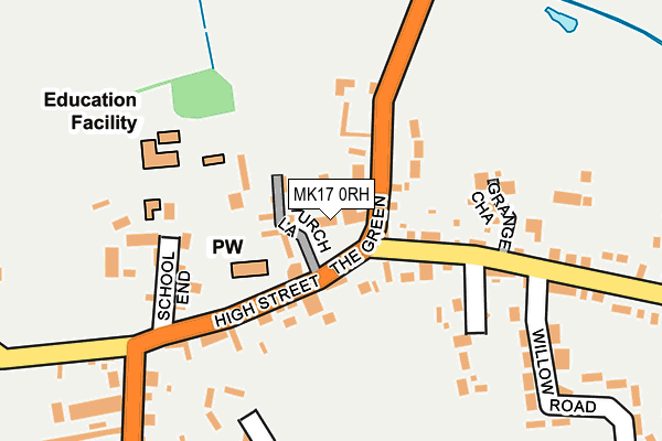 MK17 0RH map - OS OpenMap – Local (Ordnance Survey)