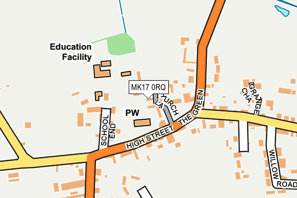 MK17 0RQ map - OS OpenMap – Local (Ordnance Survey)