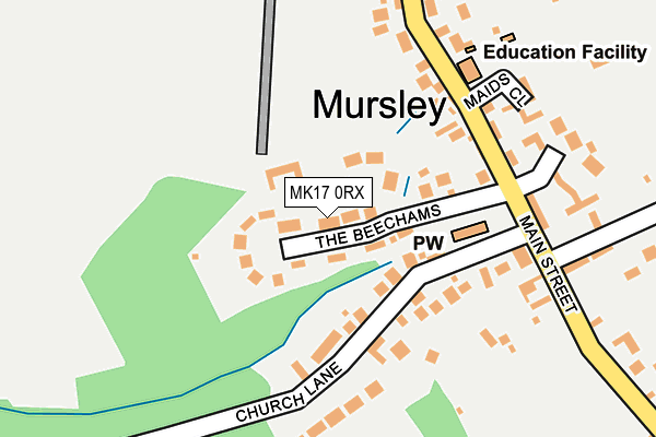 MK17 0RX map - OS OpenMap – Local (Ordnance Survey)