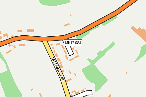 MK17 0SJ map - OS OpenMap – Local (Ordnance Survey)