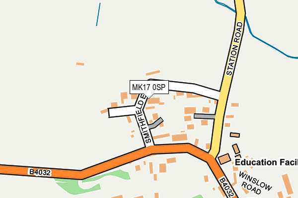 MK17 0SP map - OS OpenMap – Local (Ordnance Survey)