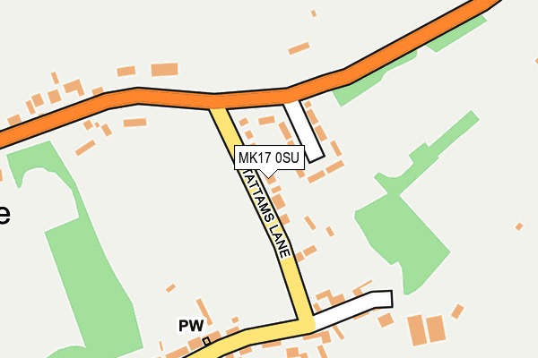 MK17 0SU map - OS OpenMap – Local (Ordnance Survey)