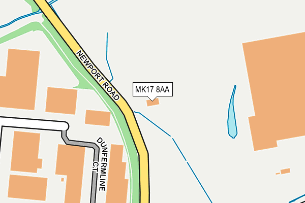 MK17 8AA map - OS OpenMap – Local (Ordnance Survey)