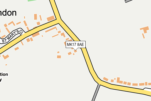 MK17 8AE map - OS OpenMap – Local (Ordnance Survey)