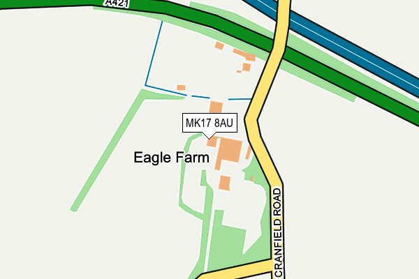 MK17 8AU map - OS OpenMap – Local (Ordnance Survey)