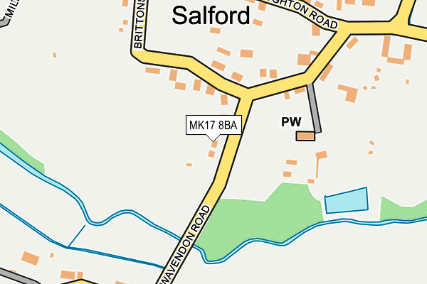 MK17 8BA map - OS OpenMap – Local (Ordnance Survey)