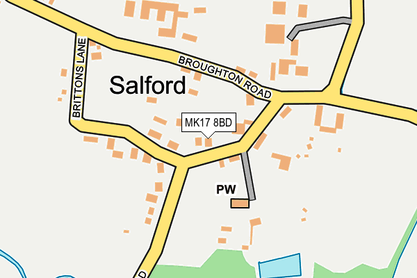 MK17 8BD map - OS OpenMap – Local (Ordnance Survey)