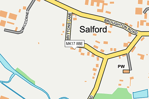 MK17 8BE map - OS OpenMap – Local (Ordnance Survey)