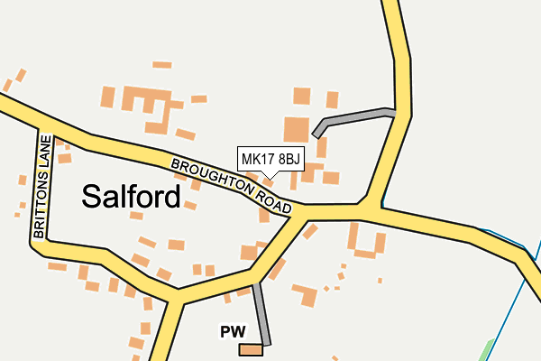 MK17 8BJ map - OS OpenMap – Local (Ordnance Survey)