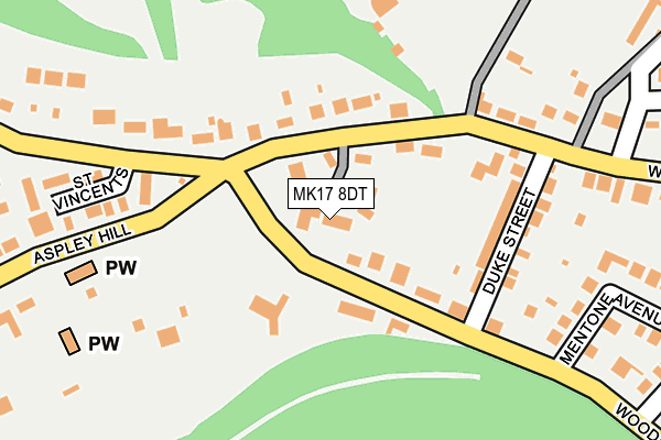 MK17 8DT map - OS OpenMap – Local (Ordnance Survey)