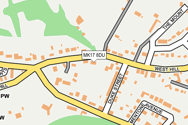 MK17 8DU map - OS OpenMap – Local (Ordnance Survey)