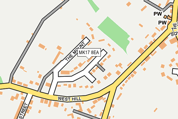 MK17 8EA map - OS OpenMap – Local (Ordnance Survey)