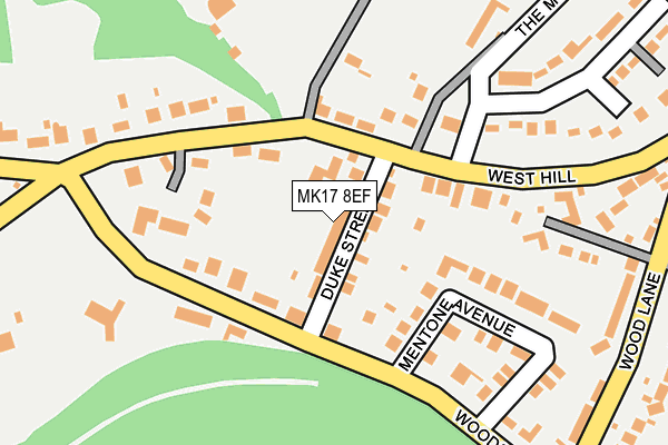 MK17 8EF map - OS OpenMap – Local (Ordnance Survey)