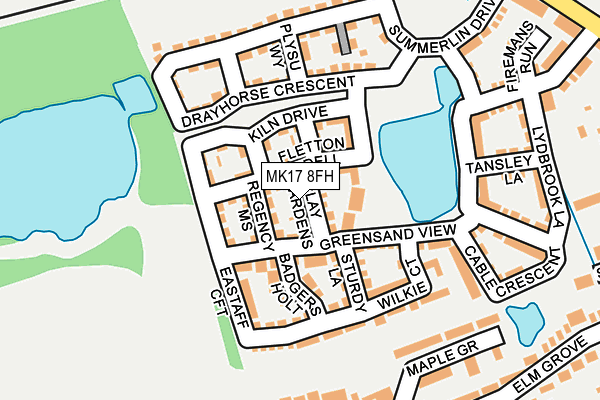 MK17 8FH map - OS OpenMap – Local (Ordnance Survey)