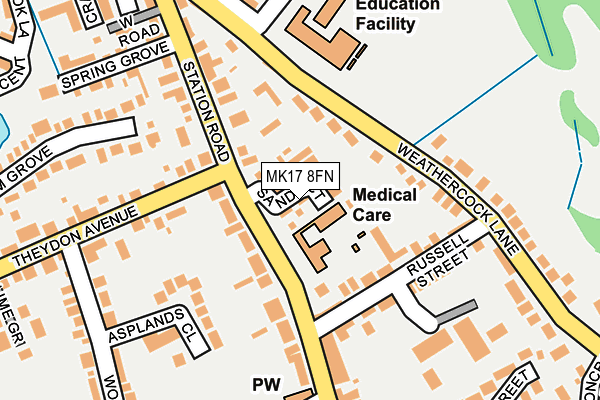 MK17 8FN map - OS OpenMap – Local (Ordnance Survey)