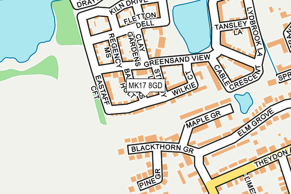 MK17 8GD map - OS OpenMap – Local (Ordnance Survey)