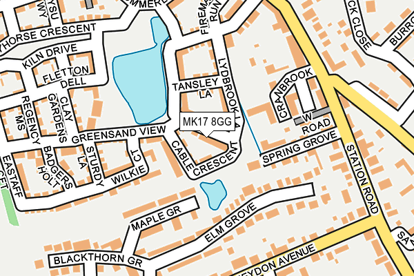 MK17 8GG map - OS OpenMap – Local (Ordnance Survey)