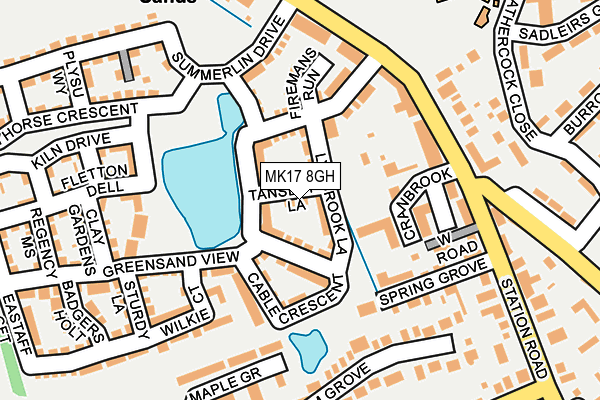 MK17 8GH map - OS OpenMap – Local (Ordnance Survey)