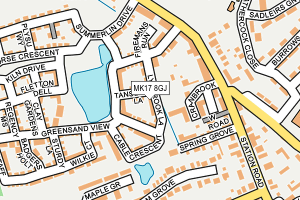 MK17 8GJ map - OS OpenMap – Local (Ordnance Survey)