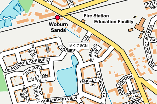 MK17 8GN map - OS OpenMap – Local (Ordnance Survey)