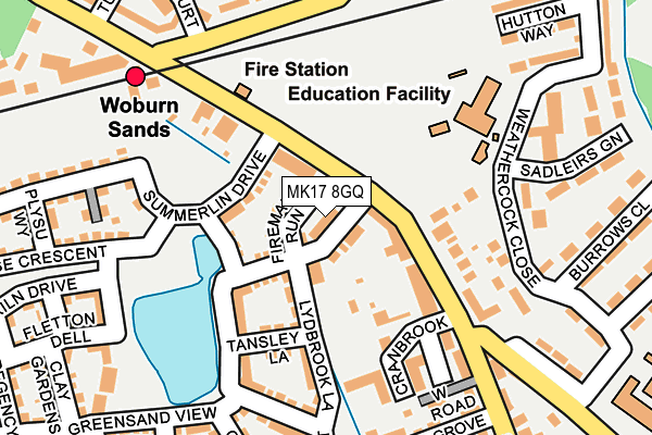 MK17 8GQ map - OS OpenMap – Local (Ordnance Survey)